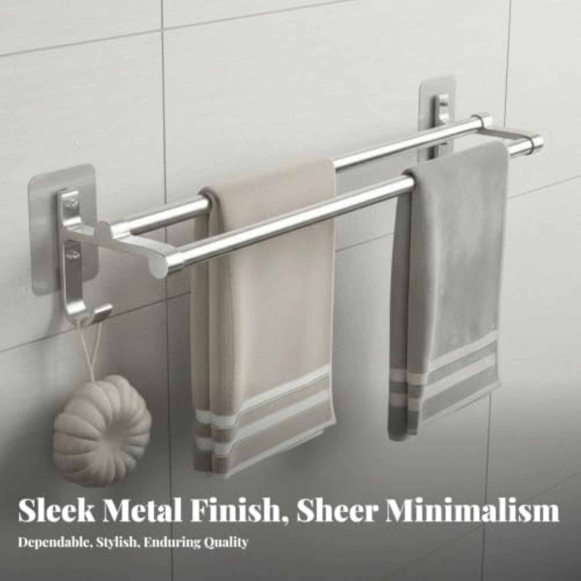 Double Bar Rust-Resistant Towel Rail for Home