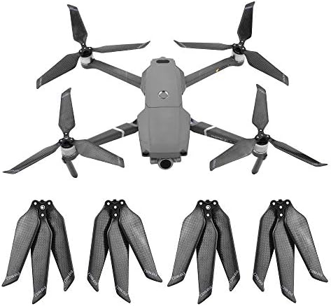 HeiyRC 4PCS Carbon Fiber Propeller for DJI Mavic 2 Pro Zoom Drone,8743F Low Noise Blade Durable Replacement FoldingProps