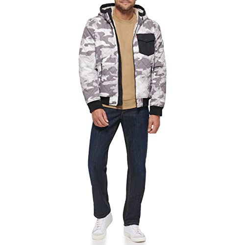 Image of LEVI'S Men's Levi's Men's Diamond Quilted Sherpa Lined Bomber Jacket