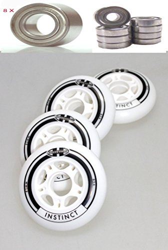 4er Set Hyper Instinct Rolle 80mm/82A + Kugellager ABEC 9 passend für Inliner von K2 Rollerblade Salomon