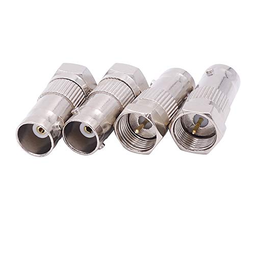 Adaptador F macho a BNC hembra 4 unidades miniatura 3