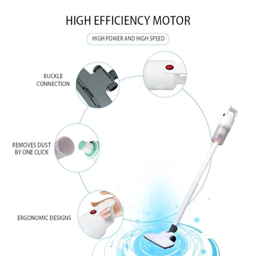 Image of PESOMA Vacuum Cleaner for Home - Wet and Dry Suction Cleaner for Home, Handheld Vacuum Cleaner for Sofa, Clean Under Bed Stick & Upright-Extendable Handle Exterior Scratch Free (White-6)