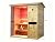 HKXSC Outdoor Sauna Steam 4 Person, 3.8kW Traditional Steam Saunas for Home with Red Light Therapy?Negative Ion Technology, US Fir Wood