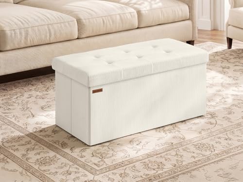 SONGMICS Mazie 30 Inch Corduroy Bench