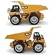 fisca Ferngesteuerter Muldenkipper 2.4Ghz RC Truck 9 Kanal 4WD Mine Baufahrzeug Spielzeug mit LED Licht und Metallkabine für Kinder ab 5 6 7 8 9 Jahren
