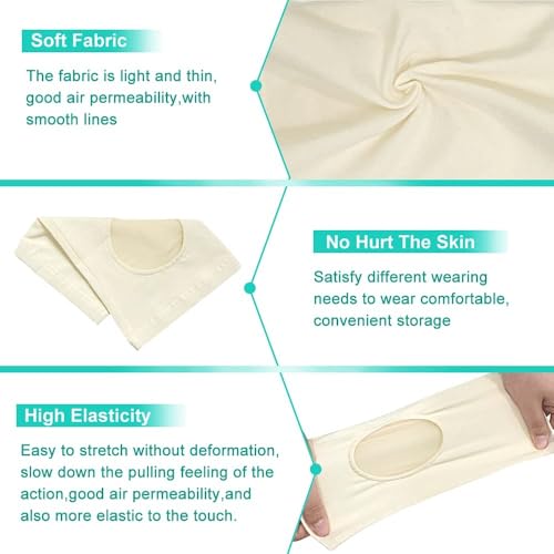 Image of Picc Line Covers for Upper Arm Picc Nursing Sleeve Caps with Medical Mesh Cast Protector Breathable and Comfort, Suitable for Women Men Adult Teens Supplies (S)