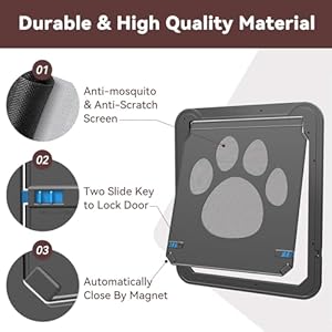 Dog Screen Door with Magnetic Closure Pet Screen Door for Sliding Screen Door/Window Lockable Door for Dog Dog Screen Door with Magnetic Closure Pet Screen Door for Sliding Screen DoorWindow Lockable Door for Dog