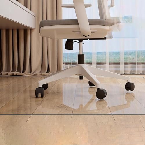 haiyusm Tapete Transparente para Sillas Tapete para Sillas de Oficina Protector Antideslizante Sillas de Escritorio para Diferentes Áreas de Casa Oficina Fácil de Limpiar (Transparent,50cm×80cm)