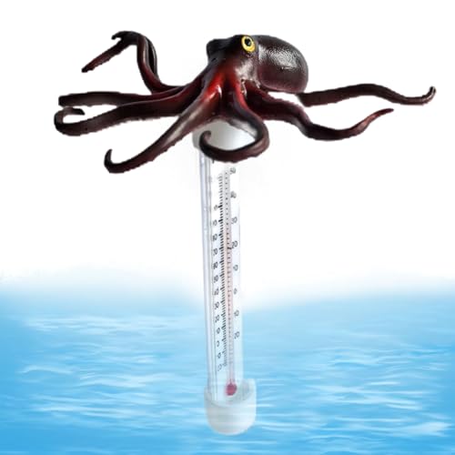 Termómetro para agua – Flotador con animales de dibujos animados para piscina, termómetro grande para piscina, accesorio para casa, interior, exterior, spa fuente caliente baño familiar lago bañera