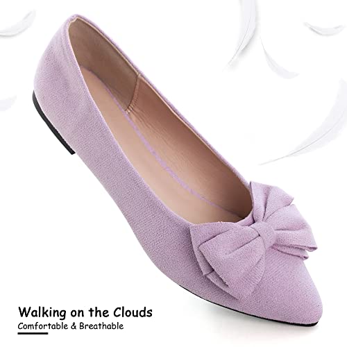 Image of Dear Time Women's Ballet Flats Dress Ballet Shoes Slip on for Office Work Comfortable Shoes