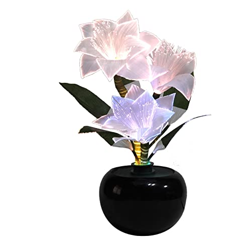 フラワーライト テーブルライト 卓上 led イルミネーション 七色 カラフル インテリア 造花 花瓶付き 電飾