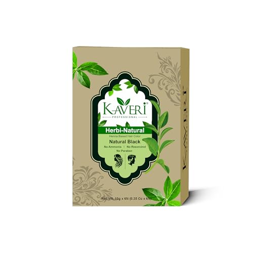 Kaveri Professional Herbi Natural Black Henna Hair Color 10Gm miniatura 1