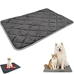 Large Thermal Reflection Pad for Dogs - Self Warming Dog Bed for Winte, Ultra Soft, Removable Cover Anti-Slip Bottom Washable, for All Dogs & Cats (Gray,S: 40 * 50cm)