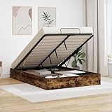 Lumanois Ottoman Bettgestell Geräucherte Eiche 203 x 120 x 25 cm,48.72kg,3409241