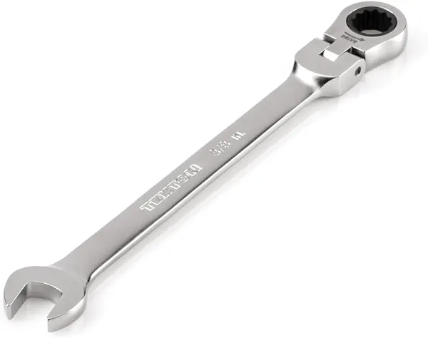 TEKTON 3/8 Inch Flex Head 12-Point Ratcheting Combination Wrench | WRC26310