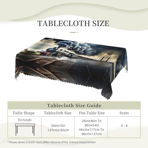Nappe rectangulaire train à vapeur en coton et polyester pour table de cuisine - 7