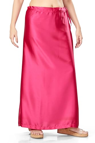 Image of Madhu Fashion Women's Satin Saree Petticoat Saree Underskirt