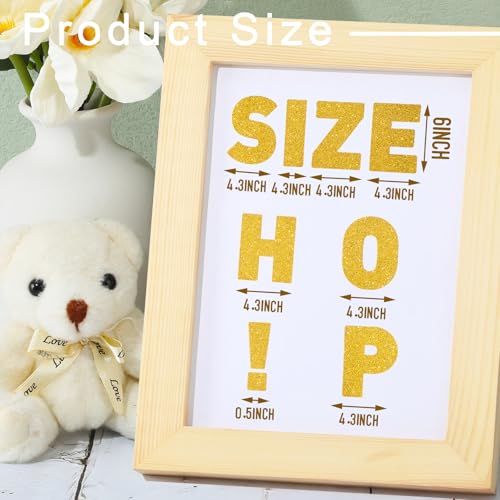 Image of Harloon 232 Pcs Large Glitter Letter Stickers 24 Sheets Classroom Bulletin Boards Decorations Big Font Alphabet Letter Self Adhesive Letters Stickers Back to School Decor DIY Craft(Gold,6 Inch)