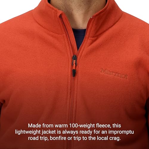Image of MARMOT Men's Rocklin Full-Zip Jacket - Classic, Warm, Lightweight 100-Weight Fleece Layer
