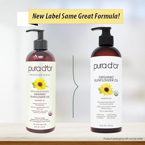 Pura D'Or 84074 16 Oz Organic Sunflower Seed Oil thumb #1