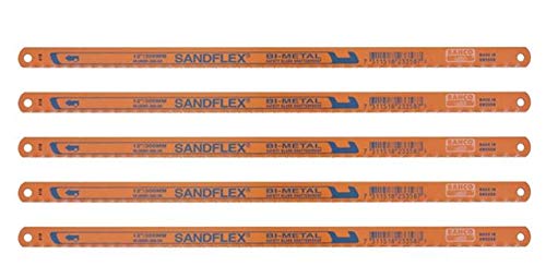 5 x Bahco 3906 Sandflex Hacksaw Blades 300mm (12in) x 32tpi BAH3906325P