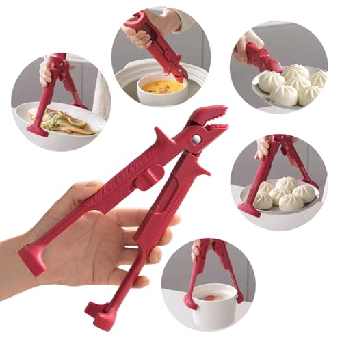 Mutifunctional Anti-Scald Dish Clip, Heat-Resistant Silicone Hot Bowl Gripper for Kitchen, Hot Dish Plate Gripper Clips & Steamer Tongs with Non-Slip Grip Cooking Tongs for Microwave, Oven & Stove - image 7