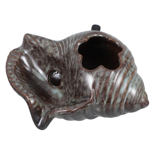 BESPORTBLE Conch Shape Water Fountain for Garden Weatherproof Ceramic Spitter Aquarium and Decor