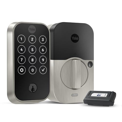 Yale Assure Lock 2 Deadbolt, Satin Nickel Electronic Touchscreen Entry Door Lock with Z-Wave and Back-Up Key, YRD420-ZW2-619