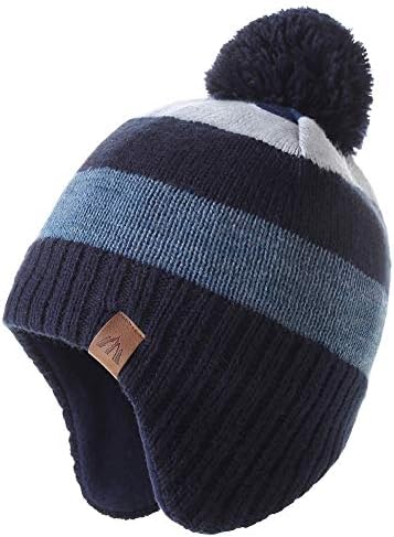 Moon Kitty Baby Boys Girls Beanie Hats Winter Fleece Skiing Winter Caps with Warm Ear Flap