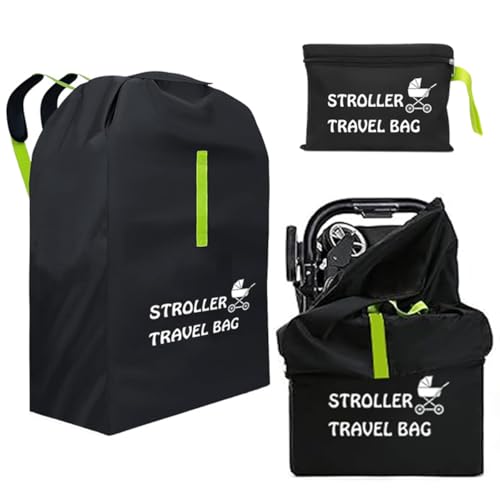 ROMIRUS Stroller Travel Bag for Airplane - Gate Check Bag for Single & Double Strollers - Large Stroller Bag for Air Travel