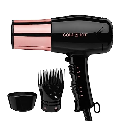 GOLD N HOT 1875 WATT Full Size Euro Dryer with Rose Gold Barrel
