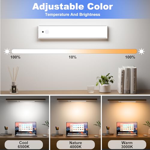 Image of Under Cabinet Lighting 5 Packs, 3 Color Temperature Rechargeable Motion Sensor Lights for Kitchen, Counter, Closet, Stairs