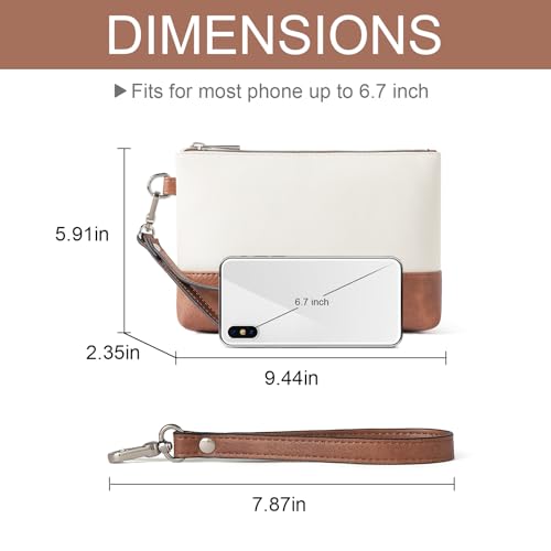 Image of CLUCI Wristlet Wallet for Women Large Capacity Leather Clutch Purse Slim Ladies Travel Credit Card Holder Phone Organizer