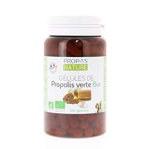 PROPOS'NATURE Propóleo verde, orgánico, Inmunidad, Defensas Naturales, 120 Cápsulas vegetales