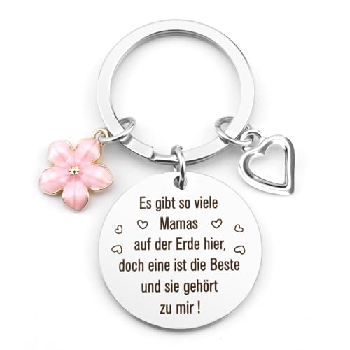 Aridantrp Regalos para mamá, llavero de mamá, regalo de cumpleaños, regalo para el día de la madre Hay tantas mamas en la tierra, ≫色, 30*30mm