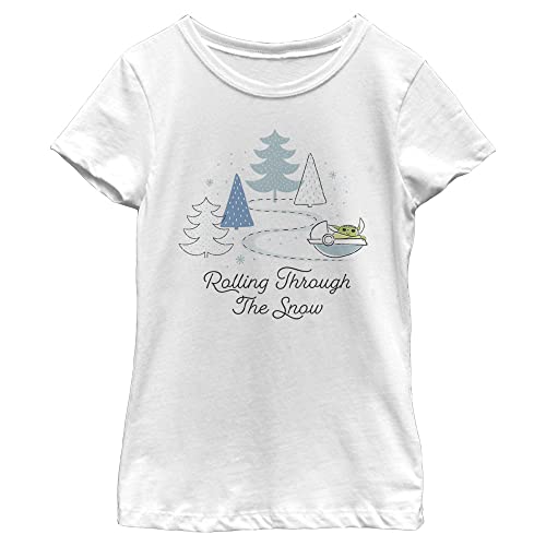 T-shirt Star Wars Rolling Through The Snow fille avec imprimé hivernal unique