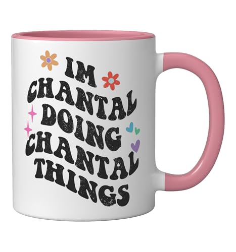 Taza de cerámica rosa/blanca para mamá 11 onzas miniatura 2