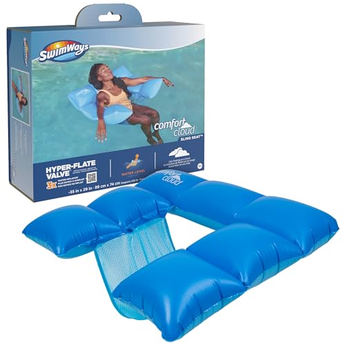 Swimways Comfort Cloud Sling Seat Pool Chair with Fast Inflation & Arm Support, Inflatable Pool Floats for Adults - image 1