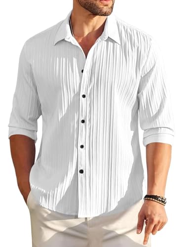 Image of ROYALSCOUT Men's Popcorn Full Sleeves Casual Shirt | Men Stylish Regular Fit | Button-Down Stylish Shirt for Party & Casual Wear