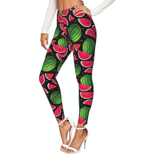 Leggings elásticos de sandía sin transparencias mallas de yoga cómodas antitranspirantes