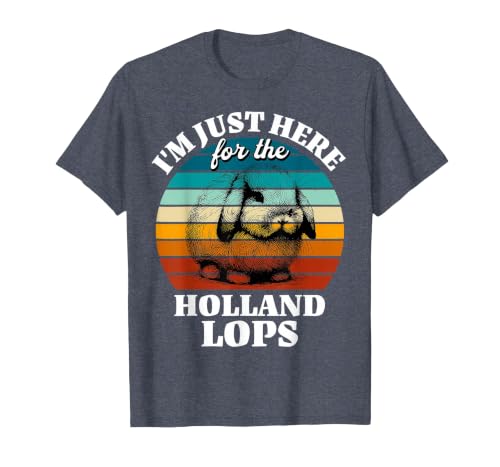 Holland Lop I'm Just Here for Holland Lop Rabbit T-Shirt, Men, Heather Blue, X-Large