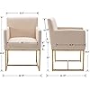 Amazon.com - HNY Mid Century Modern Upholstered Dining Chairs with Arms ...