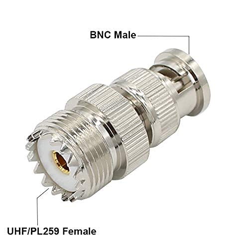 Adaptador exgoofit PL259 a BNC Coaxial 4 piezas miniatura 5