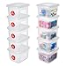 Produktbild Iris Ohyama Vielseitige Aufbewahrungsboxen, 2L, 10er-Set, Transparent, Deckel leicht schließbar, Stapelbar, Plastik, Für Schrank, Regale, Klassenzimmer, Organisation, Kunstbedarf, Schuhe, MCB-2