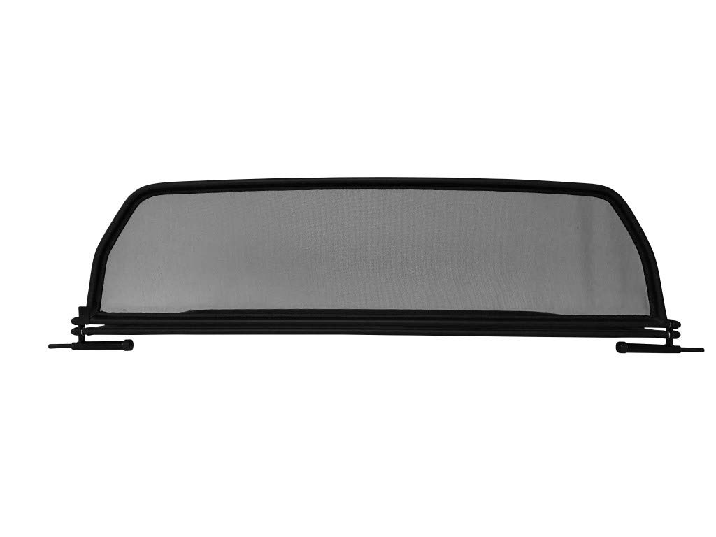 Windschott kompatibel mit VW EOS Baujahr 2006-2016 (Schwarz) – Windschott Universal mit Schnellverschluss ohne Tasche