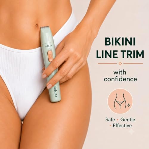 Image of 6-in-1 Women's Trimmer for Bikini, Face & Body Hair Removal - USB Rechargeable, Waterproof, 90 Min Runtime, Painless Facial & Body Hair Remover for Underarms, Upper Lip & Sensitive Areas for girls and woman (A1)