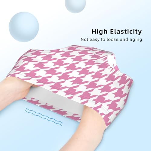 Pink Houndstooth Girls' Underwear Soft Cotton Little Girls Panties Comfort Briefs4