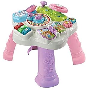VTech 80-181585 Baby-activiteitenset, tweelaags, roze, tafels en grote middenstukken, voor de eerste leeftijd…