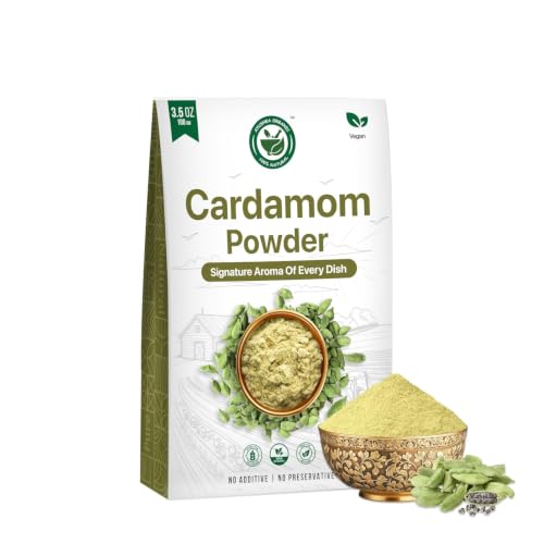 AYUSHKA ORGANIC Green Cardamom Powder (Elaichi Powder) Organic Ground Cardamom 3.5 oz / 100g - image 1
