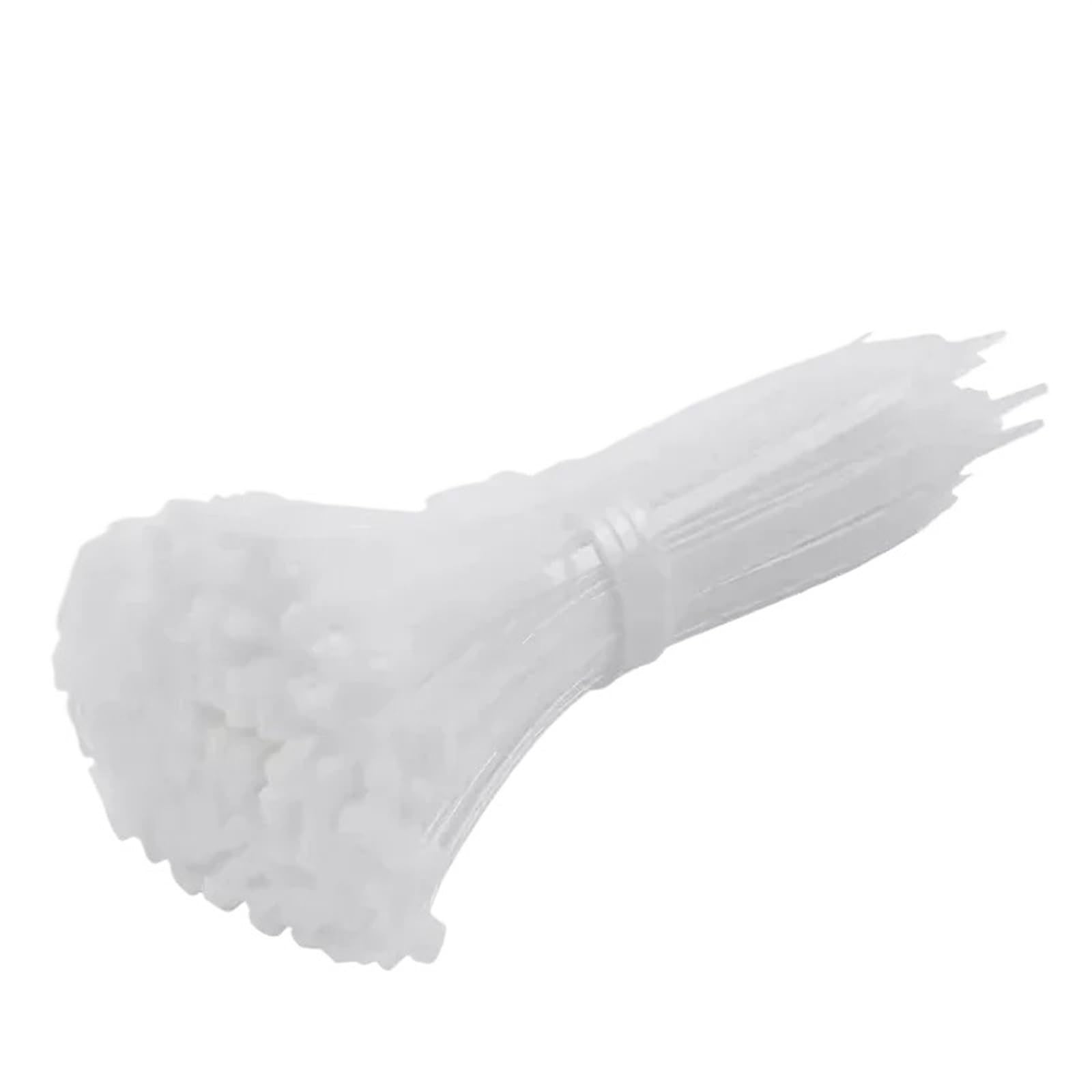 L6nqiag White(3X150mm) Nylon Cable Ties Plastic Nylon Cable Ties Self-Locking Cord Straps Home Office Cables Fastening Loop Wraps Wire Organizer(,400Pcs)